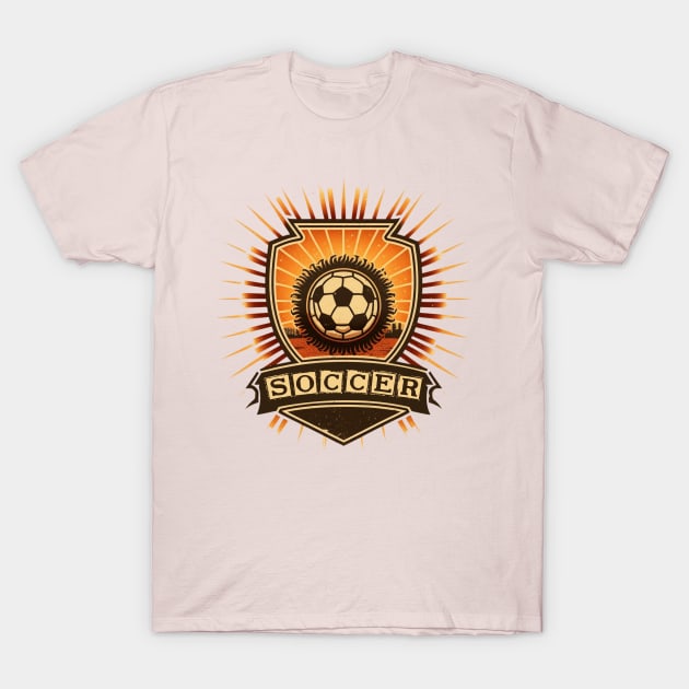 Vintage Soccer Sun Graphic for Men Women Teen Boys Girl T-Shirt by Kertz TheLegend